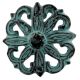 Antique Sage Green Floral Iron Cabinet Knobs